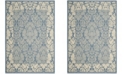 Safavieh Courtyard Blue and Natural 4' x 5'7" Area Rug